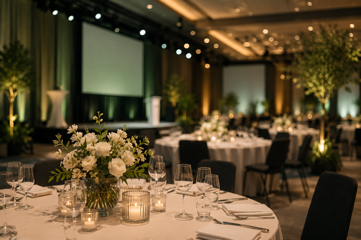Elegant gedeckte Eventlocation – TIMELESS Eventmanagement